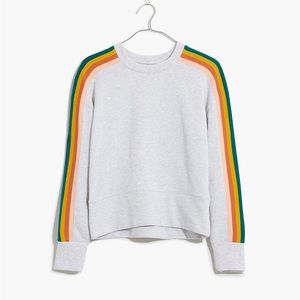 Madewell Rainbow-Inset Crop Sweatshirt